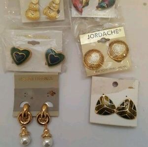 New Lot Of 6 Fashion Jewelry Clip On Earrings